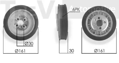 Ременный шкив TREVI AUTOMOTIVE PC1010