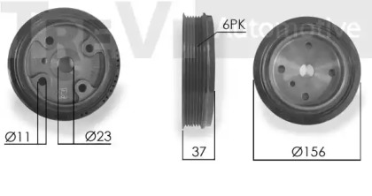 Ременный шкив TREVI AUTOMOTIVE PC1159