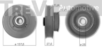 Ременный шкив TREVI AUTOMOTIVE PC1205