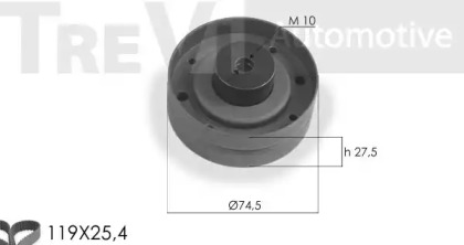 Ременный комплект TREVI AUTOMOTIVE KD1110