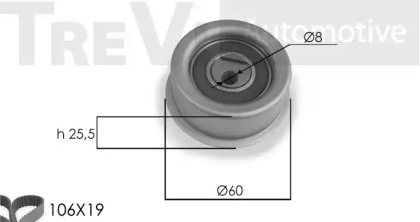 Ременный комплект TREVI AUTOMOTIVE KD1144