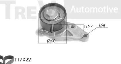 Ременный комплект TREVI AUTOMOTIVE KD1203