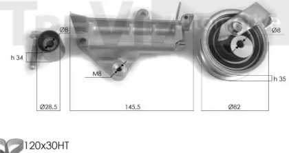 Ременный комплект TREVI AUTOMOTIVE KD1267