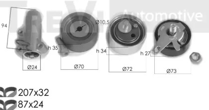 Ременный комплект TREVI AUTOMOTIVE KD1295