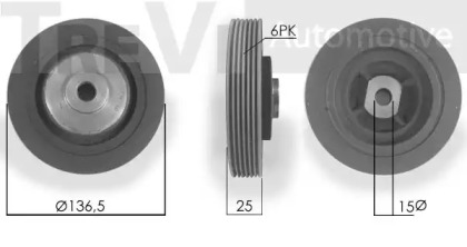 Ременный шкив TREVI AUTOMOTIVE PC1004