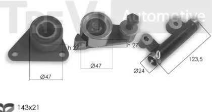 Ременный комплект TREVI AUTOMOTIVE KD1416