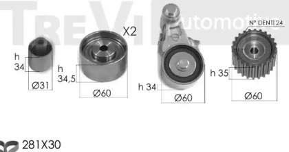 Ременный комплект TREVI AUTOMOTIVE KD1454