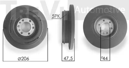 Ременный шкив TREVI AUTOMOTIVE PC1024