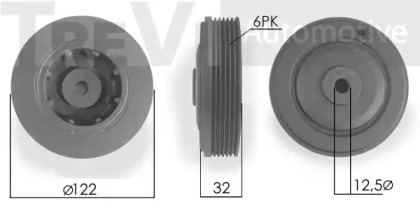 Ременный шкив TREVI AUTOMOTIVE PC1085