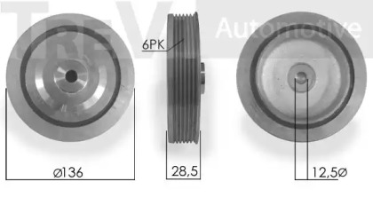 Ременный шкив TREVI AUTOMOTIVE PC1008