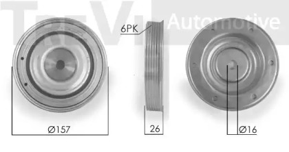 Ременный шкив TREVI AUTOMOTIVE PC1016