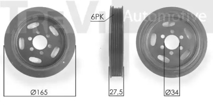 Ременный шкив TREVI AUTOMOTIVE PC1094