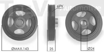 Ременный шкив TREVI AUTOMOTIVE PC1133