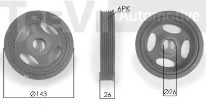 Ременный шкив TREVI AUTOMOTIVE PC1134