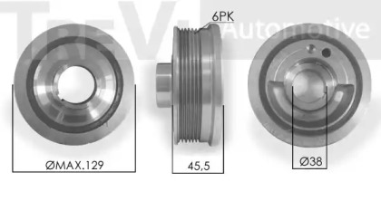 Ременный шкив TREVI AUTOMOTIVE PC1147