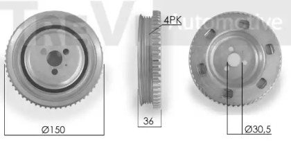 Ременный шкив TREVI AUTOMOTIVE PC1151