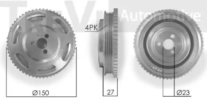 Ременный шкив TREVI AUTOMOTIVE PC1154