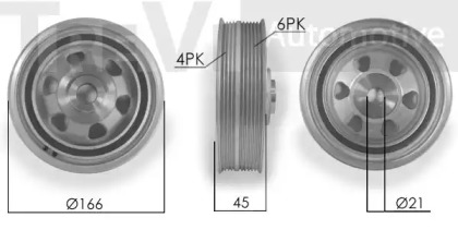 Ременный шкив TREVI AUTOMOTIVE PC1049