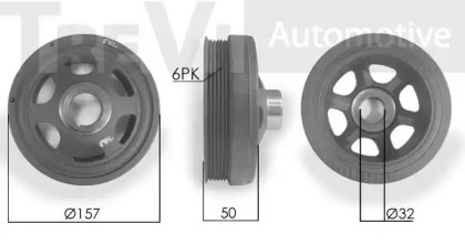 Ременный шкив TREVI AUTOMOTIVE PC1056