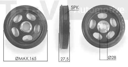 Ременный шкив TREVI AUTOMOTIVE PC1229