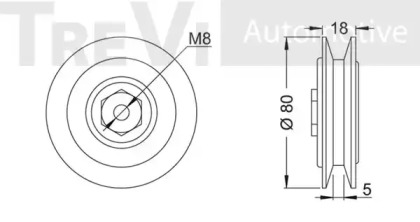 Ролик TREVI AUTOMOTIVE TA1668