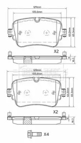 Комплект тормозных колодок BORG & BECK BBP2574