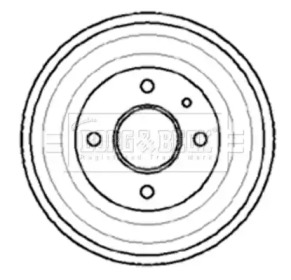 Тормозный барабан BORG & BECK BBR7015