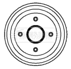 Тормозный барабан BORG & BECK BBR7068