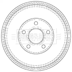 Тормозный барабан BORG & BECK BBR7137