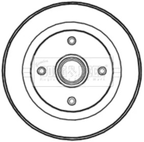 Тормозный барабан BORG & BECK BBR7208