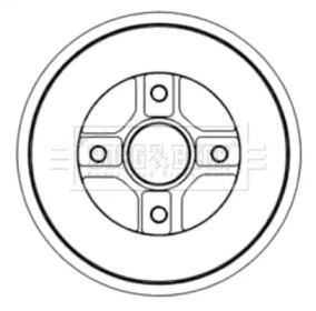 Тормозный барабан BORG & BECK BBR7225