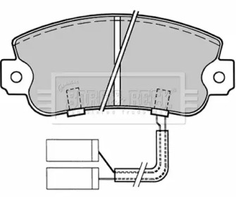 Комплект тормозных колодок BORG & BECK BBP1023