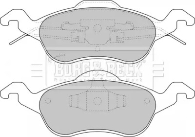 Комплект тормозных колодок BORG & BECK BBP1602