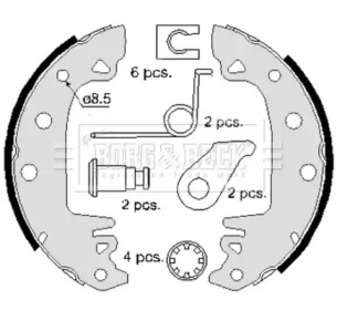 Комлект тормозных накладок BORG & BECK BBS6086