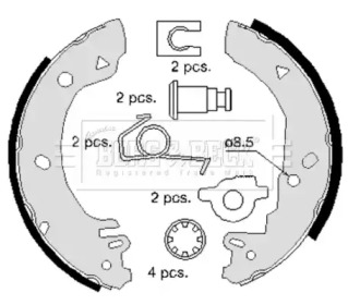 Комлект тормозных накладок BORG & BECK BBS6221