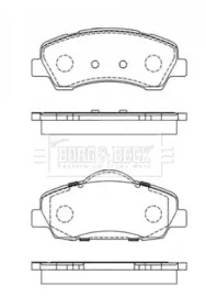 Комплект тормозных колодок BORG & BECK BBP2442