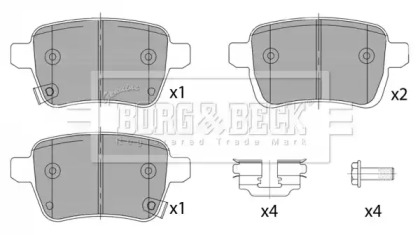 Комплект тормозных колодок BORG & BECK BBP2460