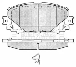 Комплект тормозных колодок BORG & BECK BBP2464