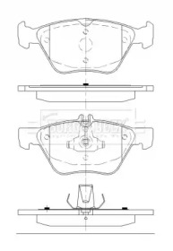 Комплект тормозных колодок BORG & BECK BBP2488