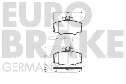 Комплект тормозных колодок EUROBRAKE 5502221011