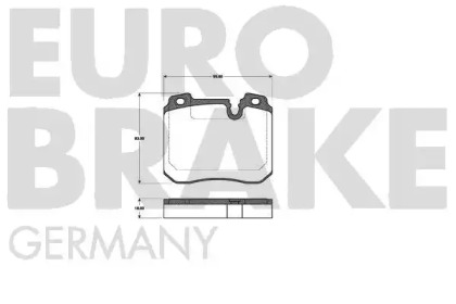 Комплект тормозных колодок EUROBRAKE 5502221522