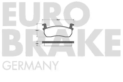 Комплект тормозных колодок EUROBRAKE 5502222204