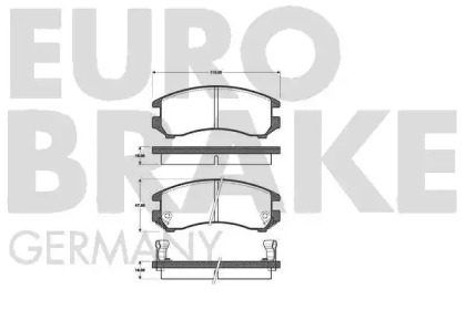 Комплект тормозных колодок EUROBRAKE 5502222217