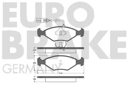 Комплект тормозных колодок EUROBRAKE 5502222330