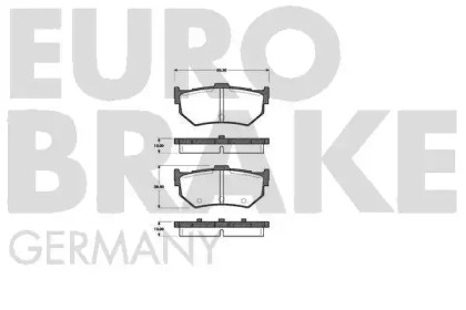 Комплект тормозных колодок EUROBRAKE 5502222611