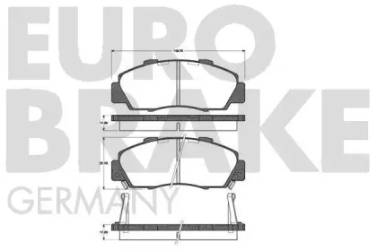 Комплект тормозных колодок EUROBRAKE 5502222632