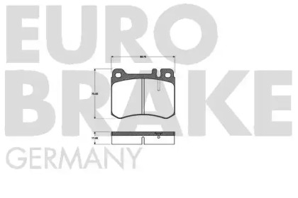 Комплект тормозных колодок EUROBRAKE 5502223314