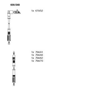 Комплект электропроводки BREMI 600/349