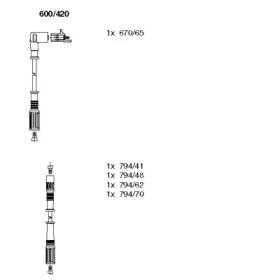 Комплект электропроводки BREMI 600/420