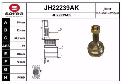 Шарнирный комплект SERA JH22239AK